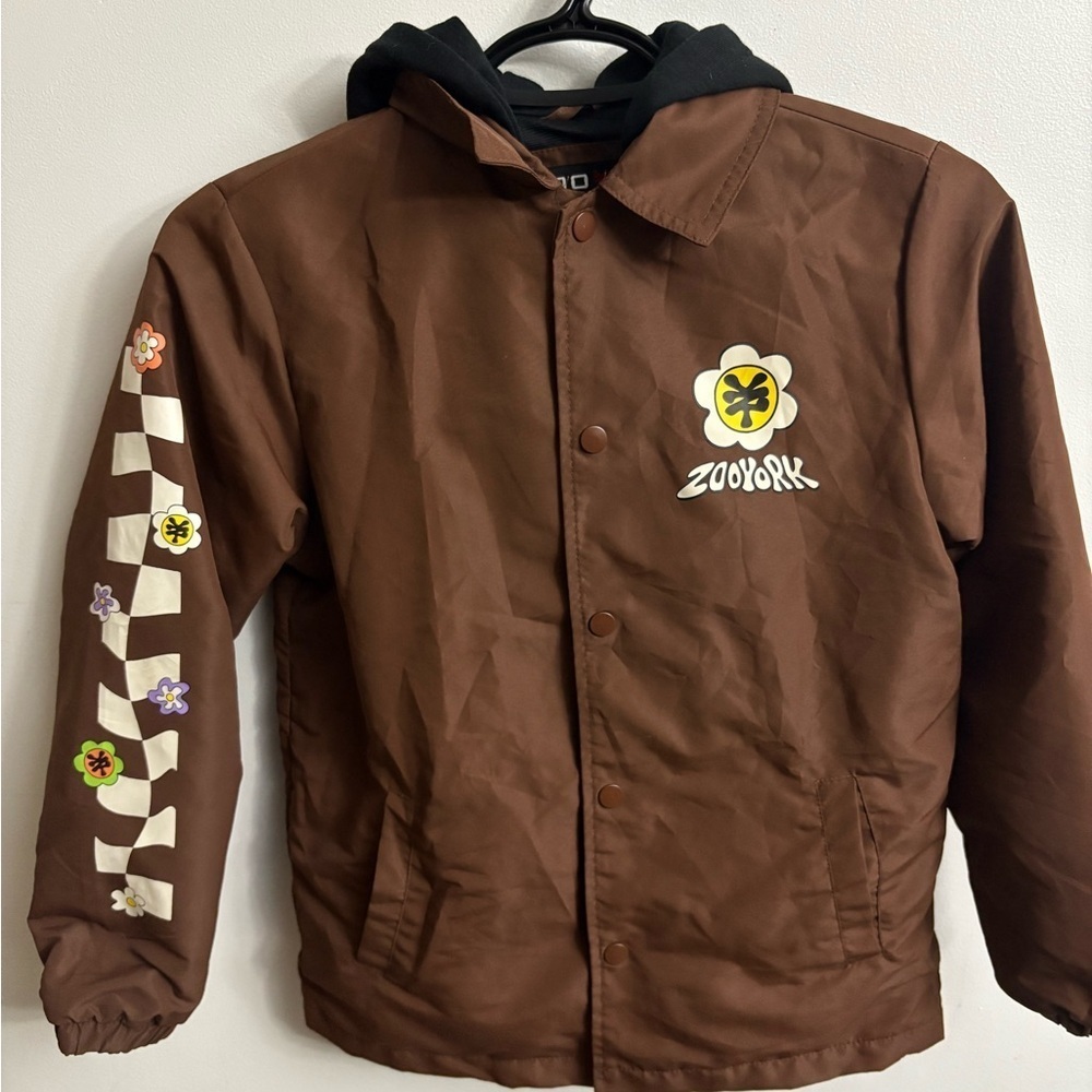 Zoo York Kids Brown Jacket with Floral Design 7-8 years